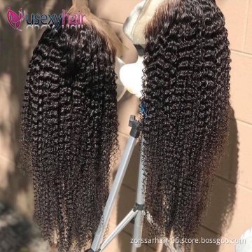 Wholesale kinky curly human hair wigs for black women,kinky curly full lace wig with baby hair,virgin kinky curly full lace wig